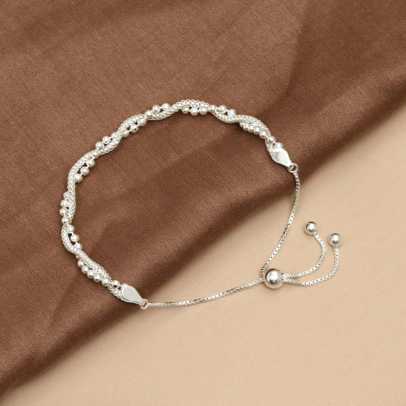 LeCalla 925 Sterling Silver Bracelets for Women | Italian Handmade Adjustable Bolo Link Chain Bracelets | Women's Sliding Bolo Bracelets - Image 4